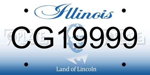 CG19999 Illinois License Plate