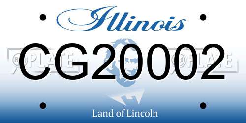 CG20002 Illinois License Plate