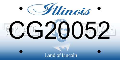 CG20052 Illinois License Plate