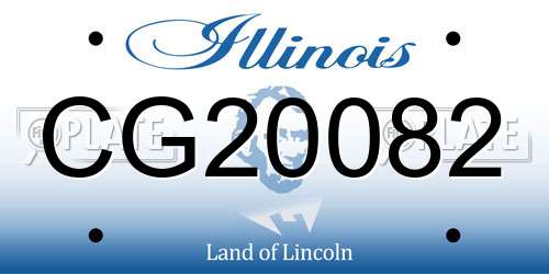 CG20082 Illinois License Plate