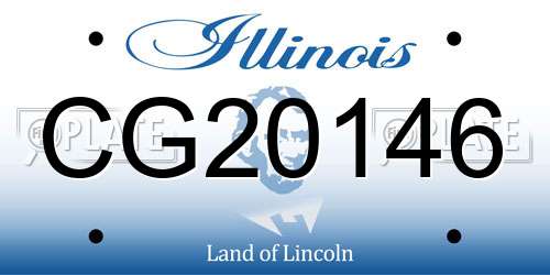 CG20146 Illinois License Plate