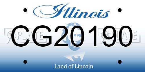 CG20190 Illinois License Plate