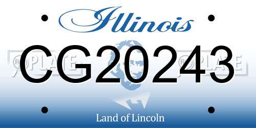 CG20243 Illinois License Plate