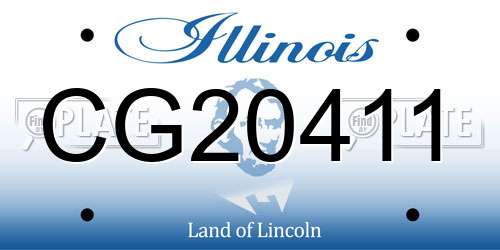 CG20411 Illinois License Plate