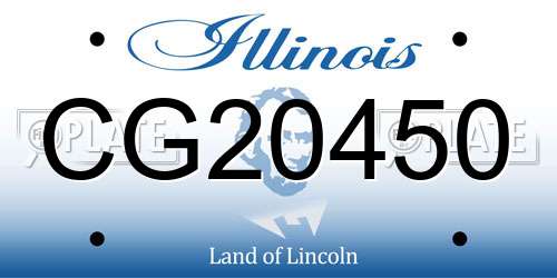 CG20450 Illinois License Plate