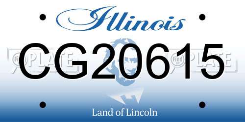 CG20615 Illinois License Plate