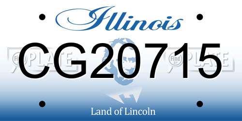 CG20715 Illinois License Plate