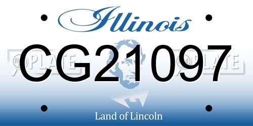 CG21097 Illinois License Plate