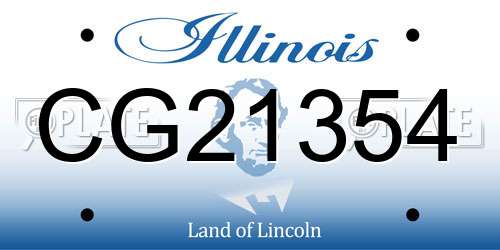 CG21354 Illinois License Plate