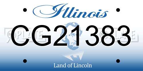 CG21383 Illinois License Plate