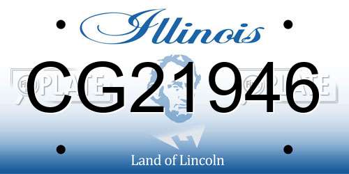 CG21946 Illinois License Plate