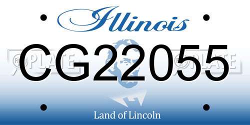 CG22055 Illinois License Plate