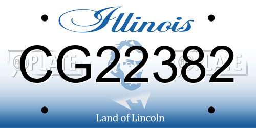 CG22382 Illinois License Plate