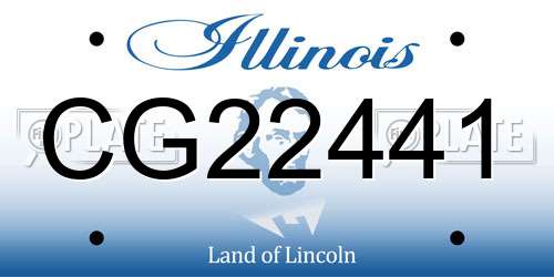 CG22441 Illinois License Plate