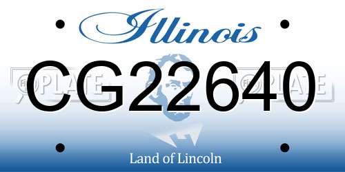 CG22640 Illinois License Plate