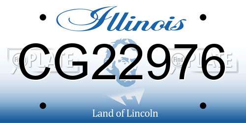 CG22976 Illinois License Plate