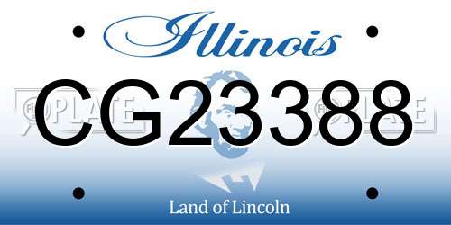 CG23388 Illinois License Plate