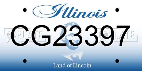 CG23397 Illinois License Plate