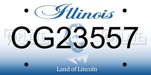 CG23557 Illinois License Plate
