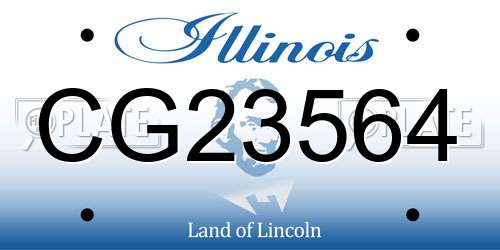 CG23564 Illinois License Plate