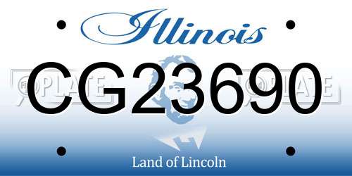 CG23690 Illinois License Plate