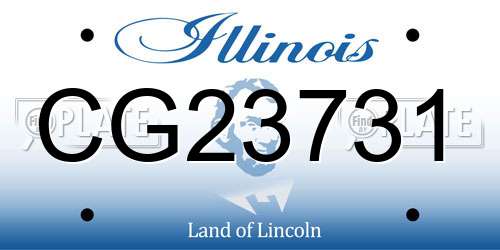 CG23731 Illinois License Plate