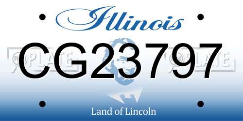 CG23797 Illinois License Plate