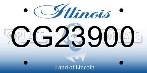 CG23900 Illinois License Plate