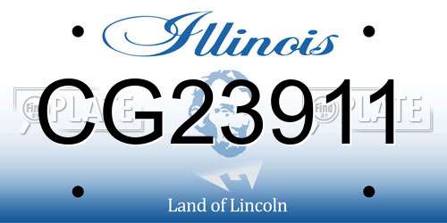 CG23911 Illinois License Plate