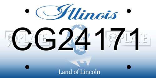 CG24171 Illinois License Plate