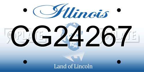 CG24267 Illinois License Plate