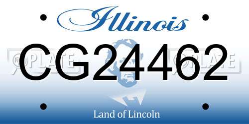 CG24462 Illinois License Plate