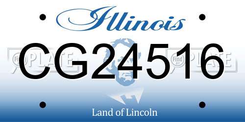 CG24516 Illinois License Plate