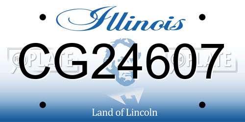 CG24607 Illinois License Plate