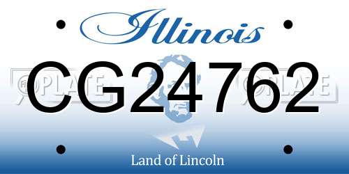 CG24762 Illinois License Plate