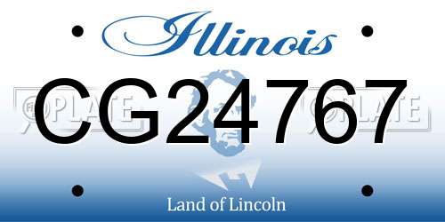 CG24767 Illinois License Plate