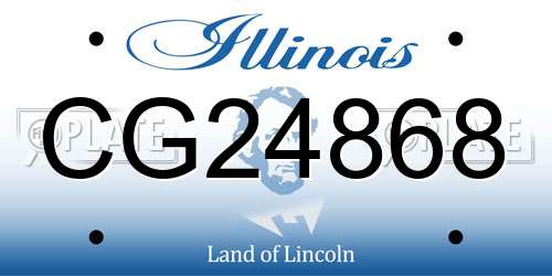 CG24868 Illinois License Plate