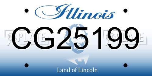 CG25199 Illinois License Plate