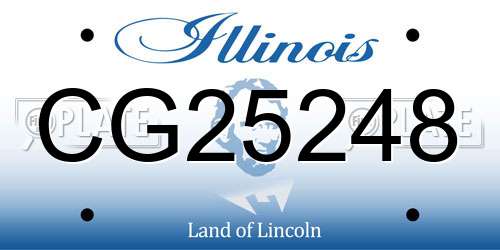 CG25248 Illinois License Plate