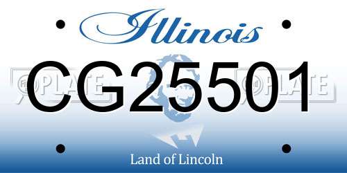 CG25501 Illinois License Plate