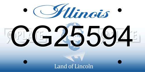CG25594 Illinois License Plate