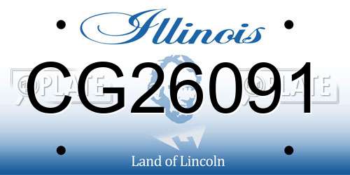 CG26091 Illinois License Plate