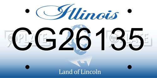 CG26135 Illinois License Plate