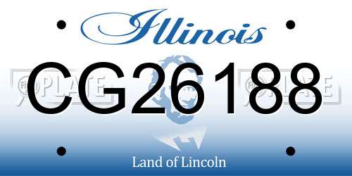 CG26188 Illinois License Plate