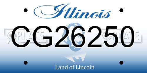CG26250 Illinois License Plate