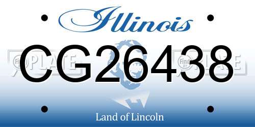 CG26438 Illinois License Plate