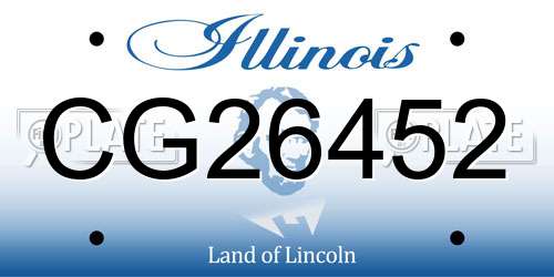 CG26452 Illinois License Plate