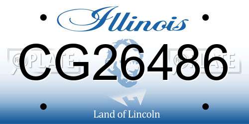 CG26486 Illinois License Plate
