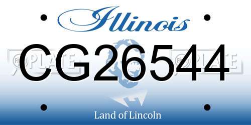 CG26544 Illinois License Plate