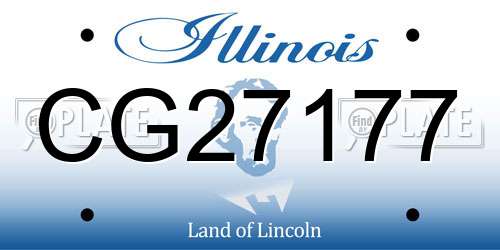 CG27177 Illinois License Plate